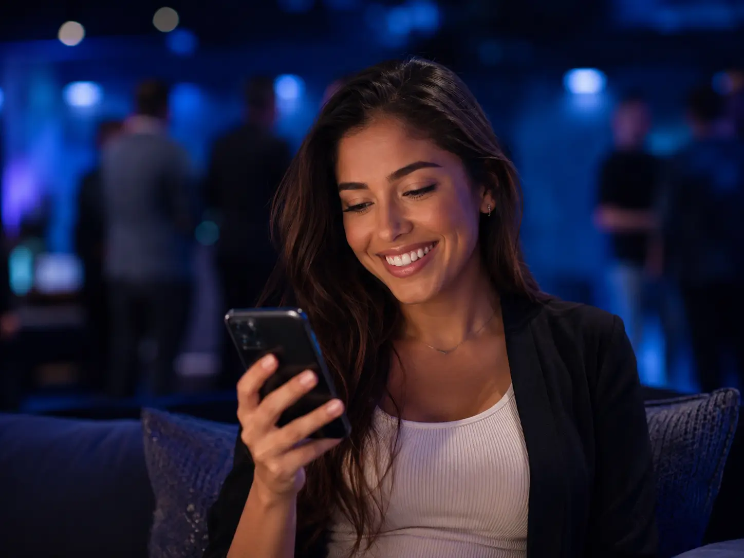 GoldTrail Social player using phone